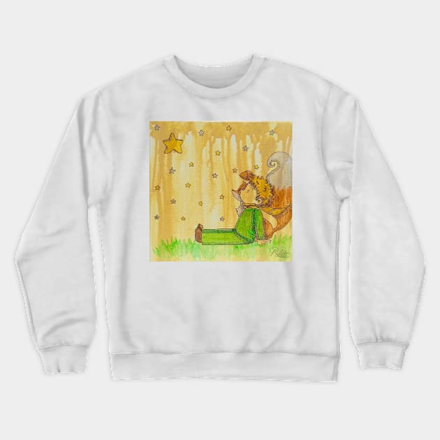 The Little Prince and the Stars Crewneck Sweatshirt by Polette Color